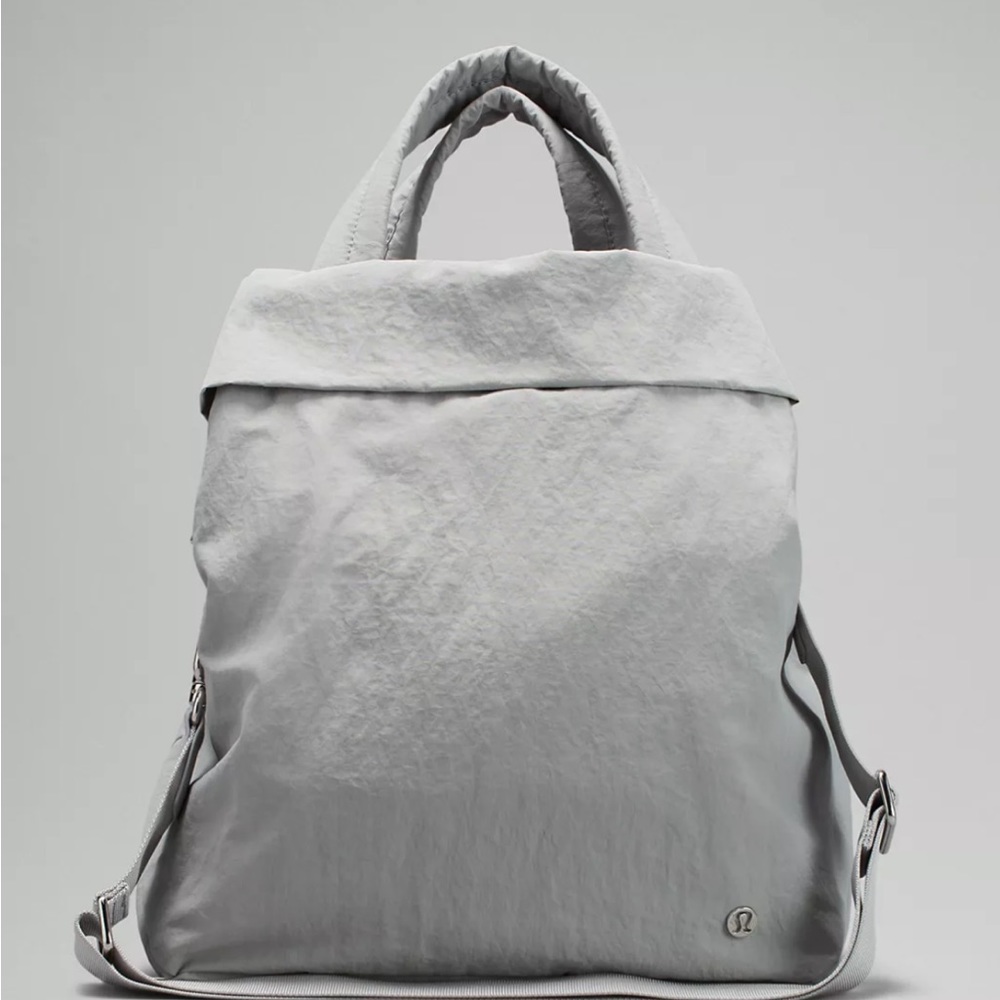 lululemon athletica Light Gray Convertible Backpack Tote